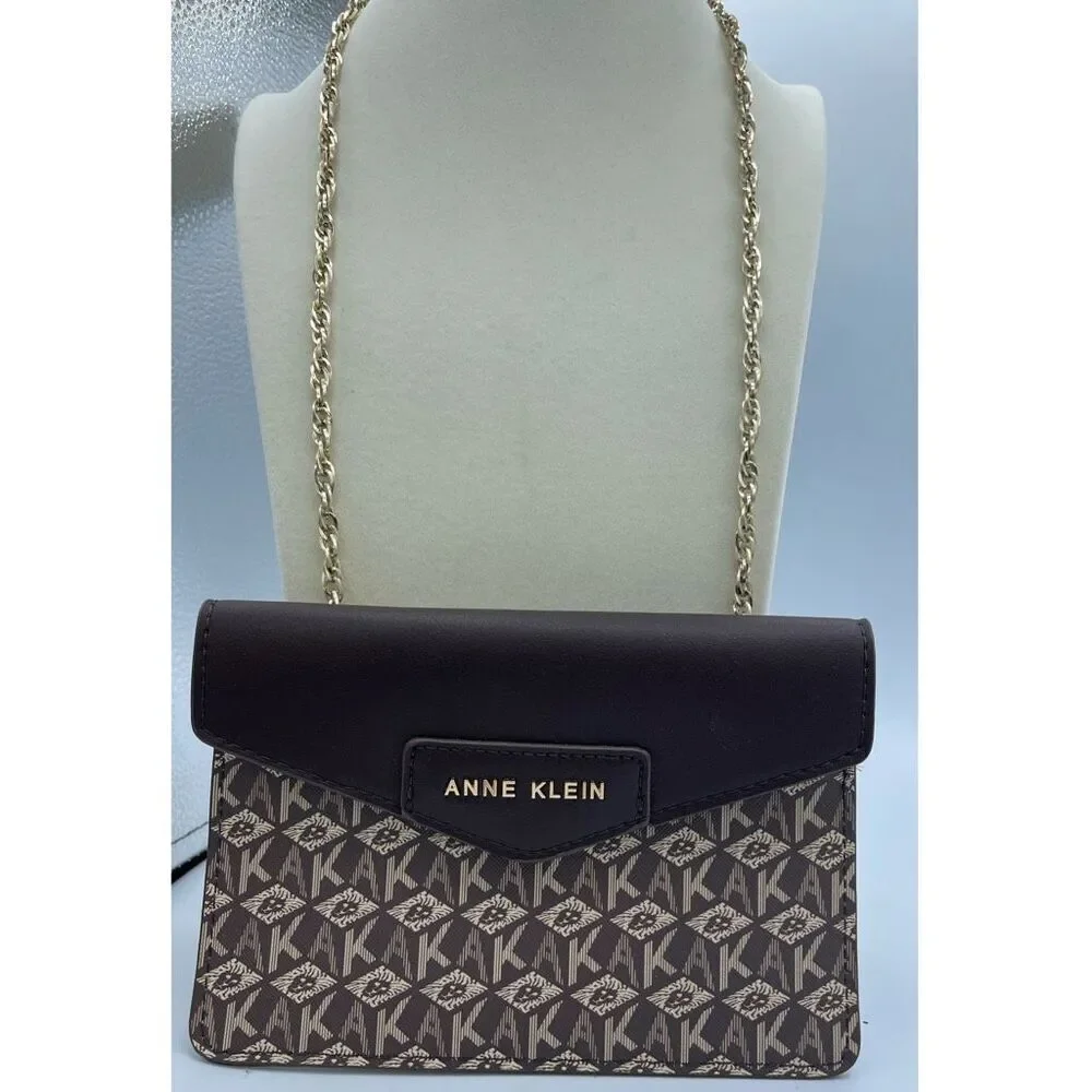 Anne Klein logo envelope shoulder bag clutch